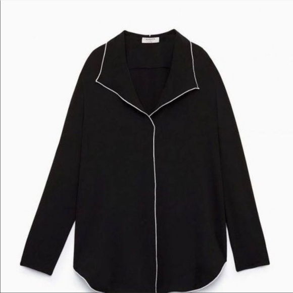 Aritzia Babaton Rena Shirt - black and white, XXS - Picture 4 of 9